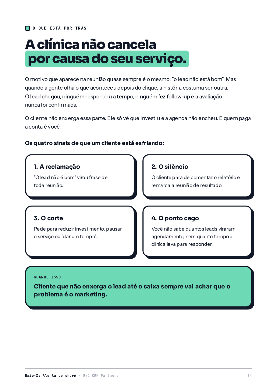 Página Os sinais de esfriamento